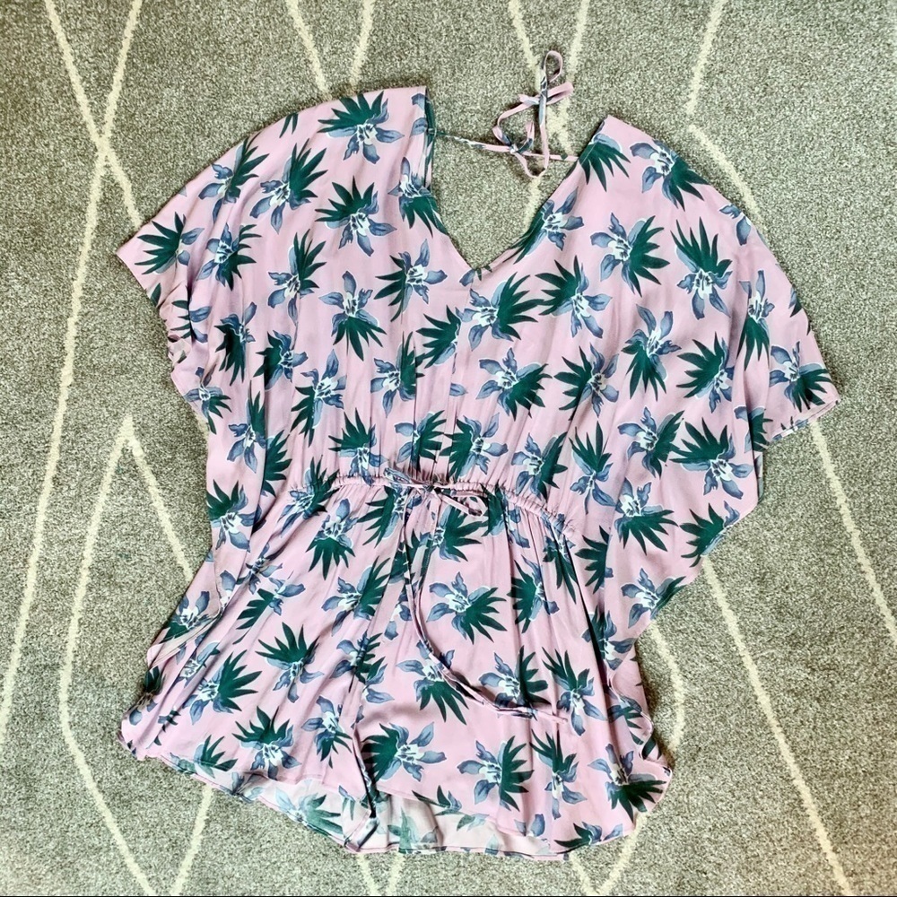 Cupcakes and Cashmere Boho Purple Floral Romper